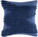 Navy Blue Modern Accent Pillow with cotton details for sofa bed or accent chair