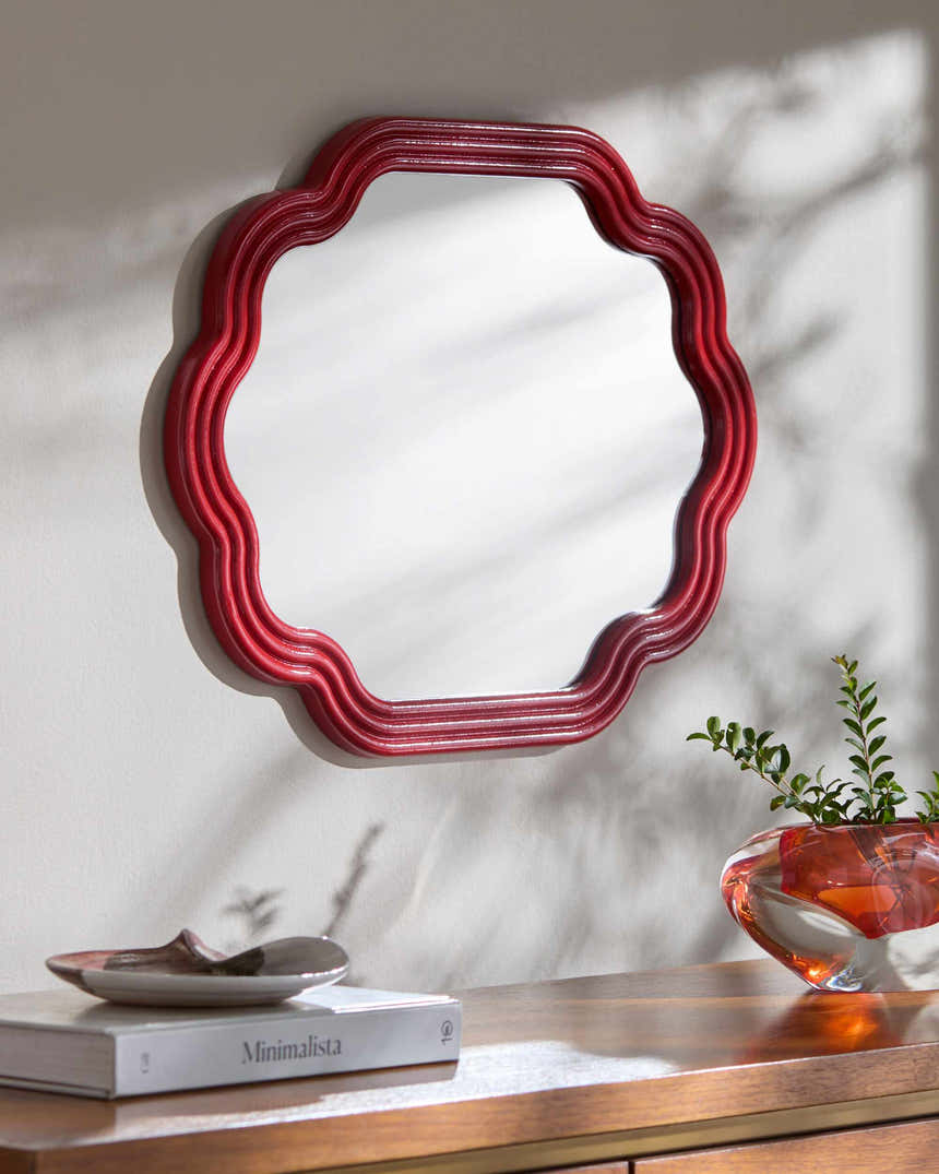 Posoi Blue Wood Mirror