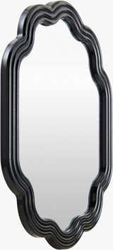Yowele Blue Wood Mirror