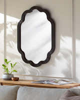 Yowele Blue Wood Mirror