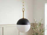 Soft Light Gray Traditional Pendant Light with glass details for kitchen islands or dining areas