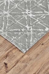 Feizy Manoa Transitional Geometric - Gray/Silver Area Rug - Clearance