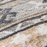 Kavros Dusty Blue Geometric Southwest Recycled PET Yarn Accent Pillow