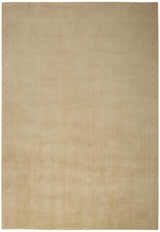Close-up of the handmade Nourison Plush Cloud Camel rug, a mid-century modern rectangle with a soft cashmere and wool blend.