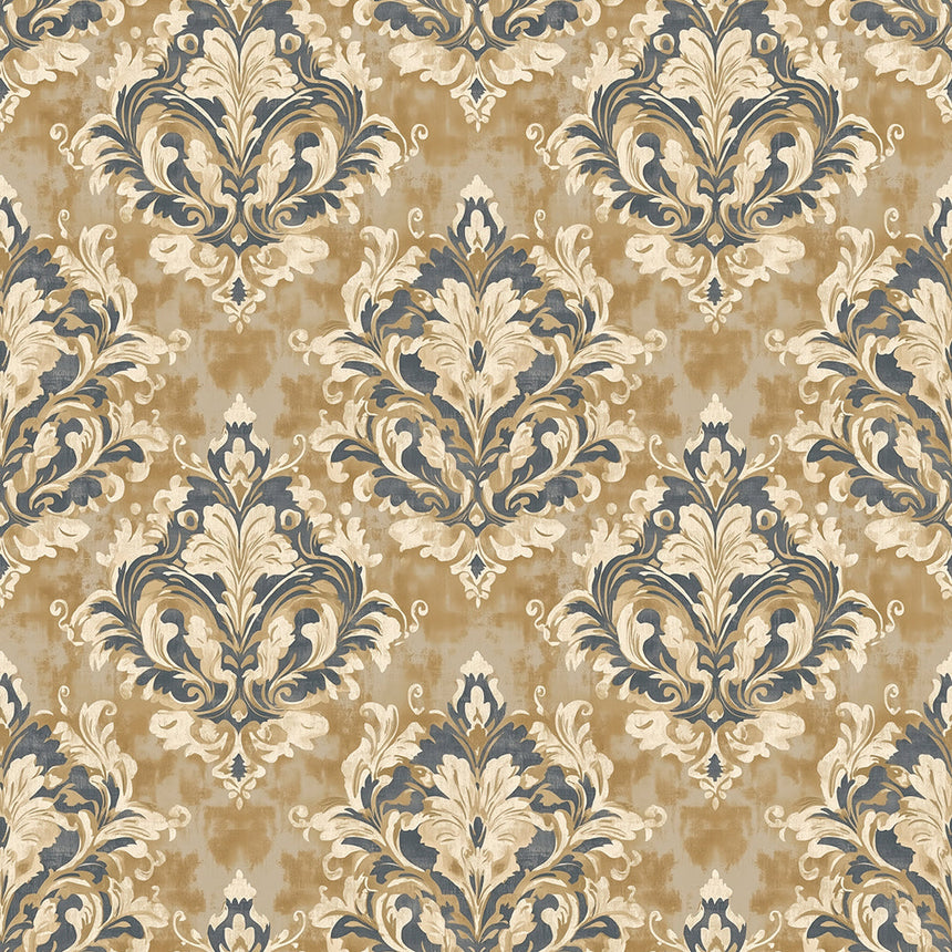 Gilded Slate Heritage Damask