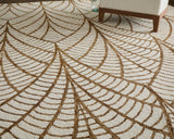 Feizy Wallace Modern Ikat - White/Brown Area Rug