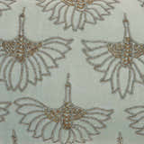 Mina Victory Sofia Beaded Flowers Celadon Indoor Throw Pillow - Clearance