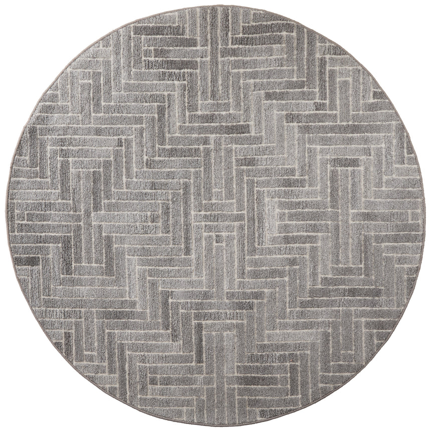 Feizy Asher Transitional Geometric - Taupe/Gray/Tan Area Rug - Clearance