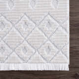 Sample Ivory Beil 3D Fringe Area Rug - Clearance
