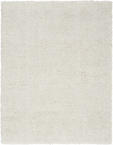 Close-up of the plush Nourison Modern Shag Silver Gray Area Rug, showing its soft, textured pile.