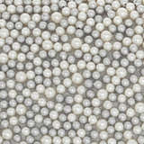 Mina Victory Sofia Fully Beaded Pearls Ivory/Silver Indoor Throw Pillow