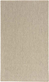 Close-up of the Nourison Courtyard Jute Ivory rug, featuring a diamond pattern in chestnut and ivory hues.