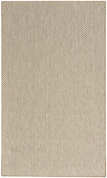 Close-up of the Nourison Courtyard Jute Ivory rug, featuring a diamond pattern in chestnut and ivory hues.