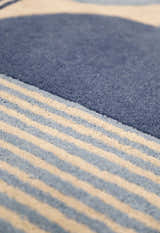 Beige And Gray Modern Stripes Hand Tufted 4x6 Wool Rug