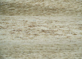 Beige and Ivory Shaded Solid Wool Hand Woven Multi Size Rug