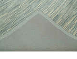 Beige and Teal Modern stripes Design Hand Tufted Multi Size wool area rug