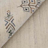 Beige Center Medallion Design Hand Loomed Wool Area Rug