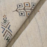Beige Center Medallion Design Hand Loomed Wool Area Rug