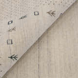 Beige Contemporary Gabbeh Border Design Hand Loomed Wool Rug