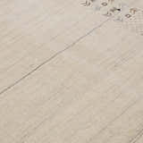 Beige Contemporary Solid Border Design Hand Loomed Wool Area Rug