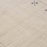 Beige Gabbeh Border Design Hand Loomed Wool Area Rug