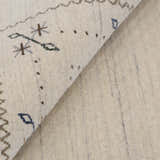 Beige Gabbeh Border Design Hand Loomed Wool Area Rug