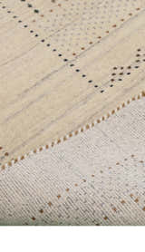 Beige Gabbeh Design Hand Loomed Wool Area Rug