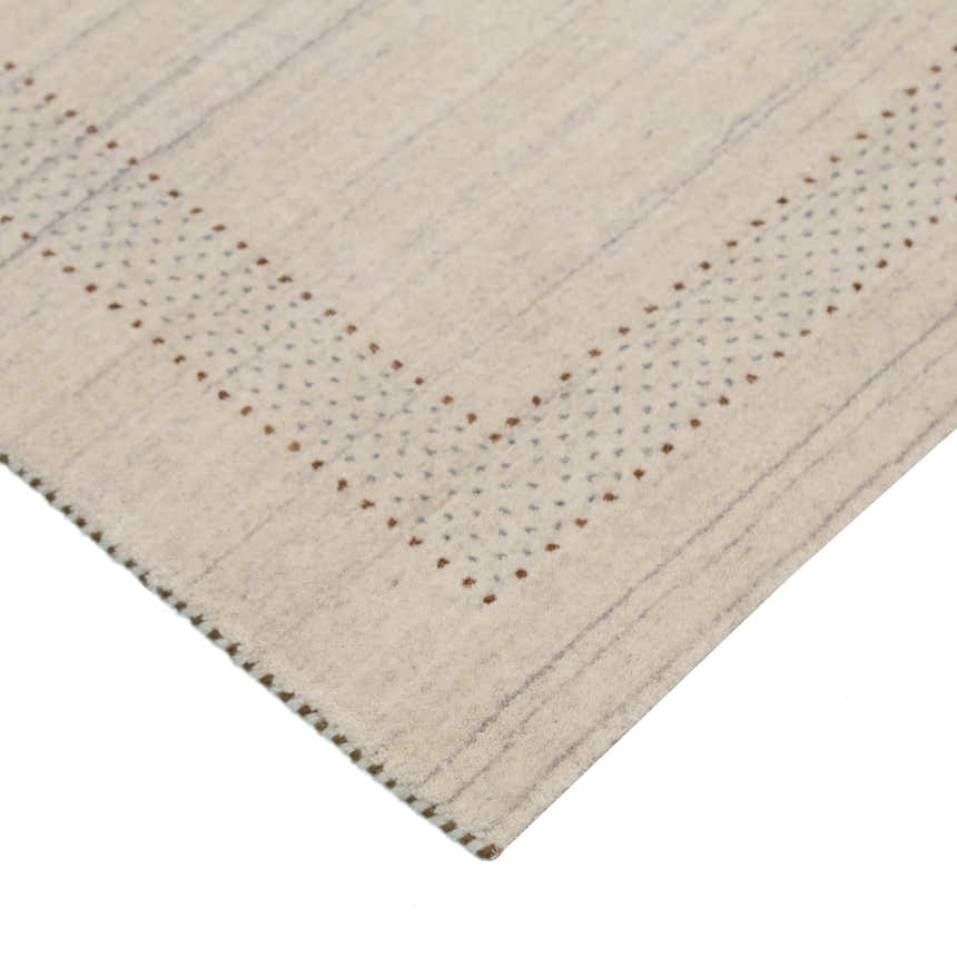 Beige Gabbeh Design Hand Loomed Wool Area Rug