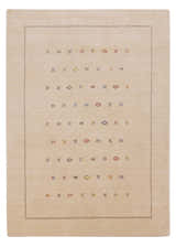 Beige Modern Design Hand Loomed Wool Area Rug