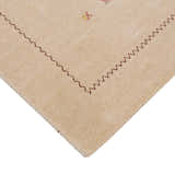 Beige Modern Design Hand Loomed Wool Area Rug