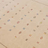 Beige Modern Design Hand Loomed Wool Area Rug