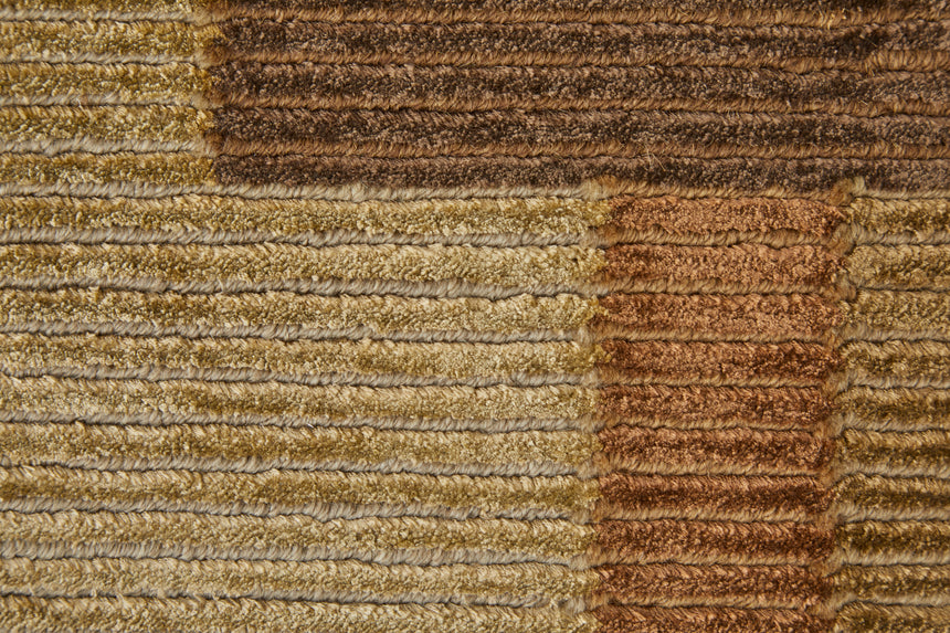 Feizy Keystone Transitional Color Block - Green/Brown/Orange Area Rug - Clearance