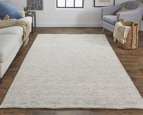 Feizy Delino Transitional Solid - Taupe Area Rug - Clearance