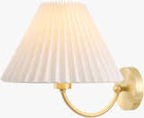Soft Light Gray Traditional Wall Sconce with linen details for hallway or bedroom lighting