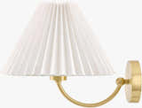 Soft Light Gray Traditional Wall Sconce with linen details for hallway or bedroom lighting