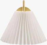 White Traditional Wall Sconce with linen details for hallway or bedroom lighting