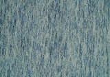 Custom Made Blue and Ivory Shaded Solid Wool Hand Woven Layering Area Rug