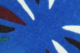Blue Butterfly Hand Tufted 2x3 Wool Area Rug