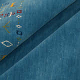 Blue Contemporary Design Hand Loomed Wool Area Rug
