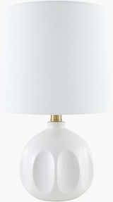 Matting Modern Table Lamp with global details for bedside or console tables