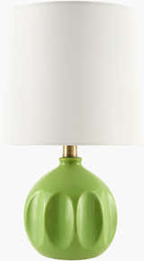 Light Moss Modern Table Lamp with global details for bedside or console tables