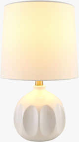 Matting Modern Table Lamp with global details for bedside or console tables