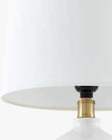 Matting Modern Table Lamp with global details for bedside or console tables