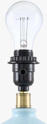 Aqua Modern Table Lamp with global details for bedside or console tables