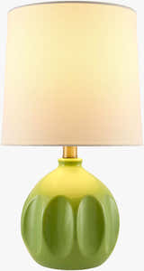 Light Moss Modern Table Lamp with global details for bedside or console tables
