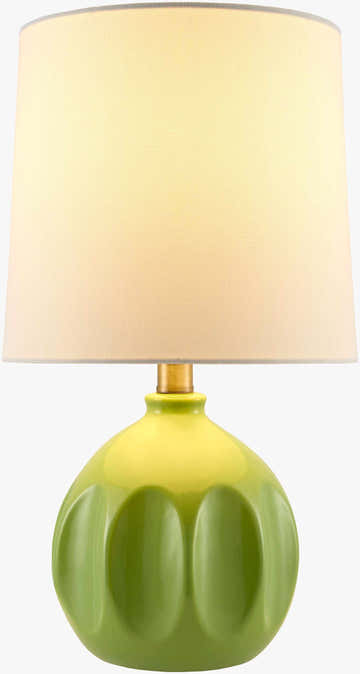 Light Moss Modern Table Lamp with global details for bedside or console tables