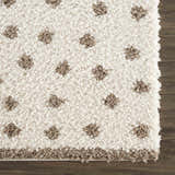 Sample Chaia Dotted Cream & Brown Plush Rug