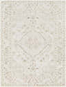 Close-up of the Carmela Becki Owens x LIVABLISS BOCM-2300 Area Rug. Beige, ivory, and brown traditional floral pattern. Design-Rectangle-537