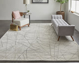 Feizy Whitton Modern Abstract - Ivory/Gray Area Rug