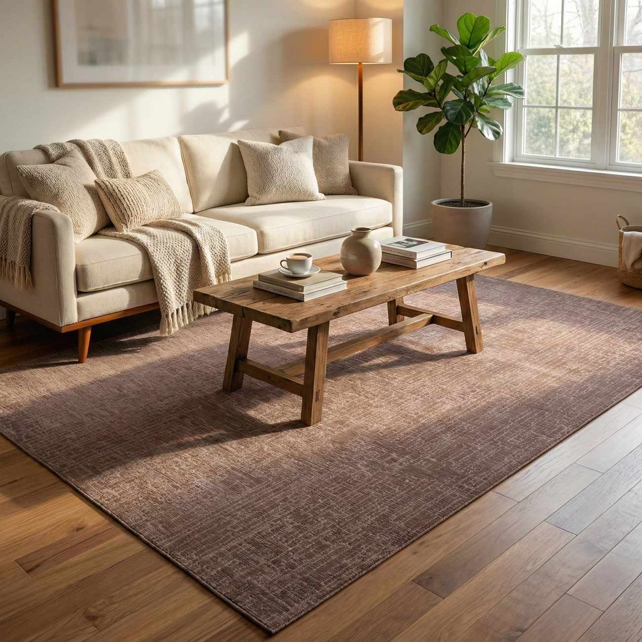 Leanna Light Brown Washable Area Rug – Boutique Rugs